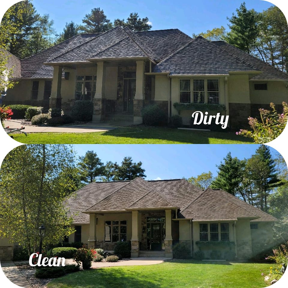 Professional Roof Cleaning completed in Neillsville, WI